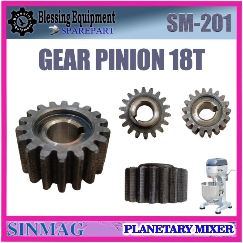 SM-201 SPAREPART GEAR PINION 18T Planetary Mixer 20L SINMAG SM 201 GEAR | RODA TRANSMISI 18 TEETH | RODA 18 GIGI MESIN PENGADUK ADONAN 20 LITER SM201 SINMAG - Image 3