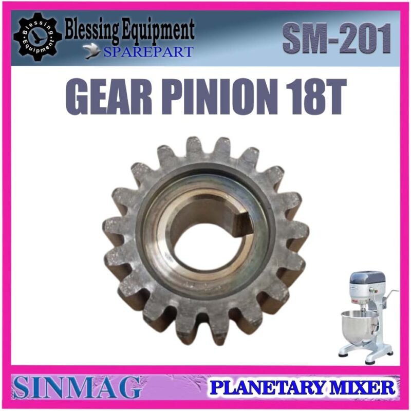 SM-201 SPAREPART GEAR PINION 18T Planetary Mixer 20L SINMAG SM 201 GEAR | RODA TRANSMISI 18 TEETH | RODA 18 GIGI MESIN PENGADUK ADONAN 20 LITER SM201 SINMAG
