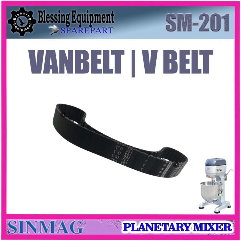 SM-201 SPAREPART VANBELT | V-BELT Planetary Mixer 20L SINMAG SM 201 TIMING BELT | BELT | SABUK PENGGERAK UNTUK MESIN PENGADUK ADONAN 20 LITER SM201 SINMAG - Image 2