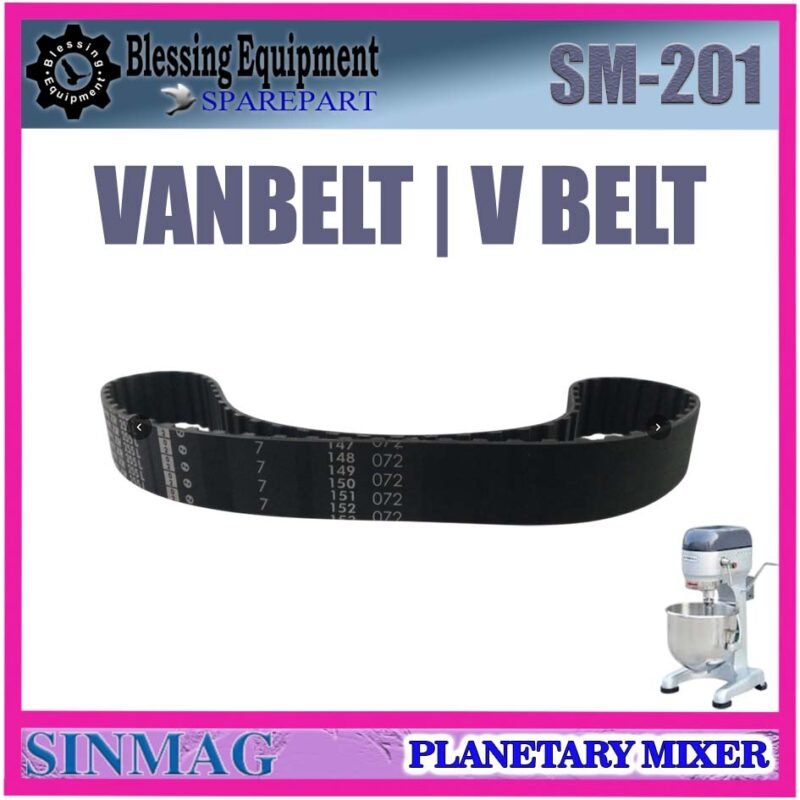 SM-201 SPAREPART VANBELT | V-BELT Planetary Mixer 20L SINMAG SM 201 TIMING BELT | BELT | SABUK PENGGERAK UNTUK MESIN PENGADUK ADONAN 20 LITER SM201 SINMAG